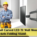 How to Install Curved LED TV Wall Mount Brackets Folding Stand