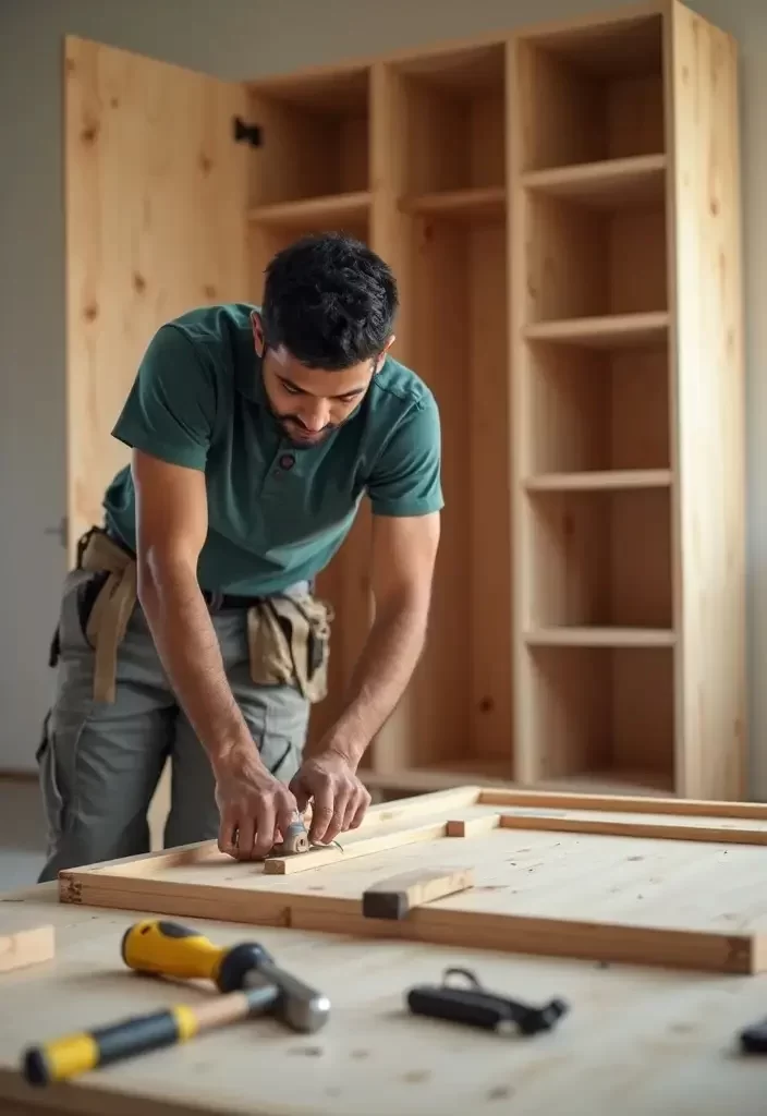 Skilled local carpenter in Dubai working on a custom carpentry project